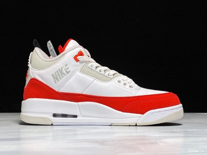 Rep MAX CJ0939-100 White Jordan 3 Retro Air Red University Tinker 0727